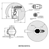 Bras de robot industriel à 6 axes, charge utile de 7 kg, répétabilité de ±0,03 mm, robot articulé pour l'assemblage de précision, le meulage et le polissage