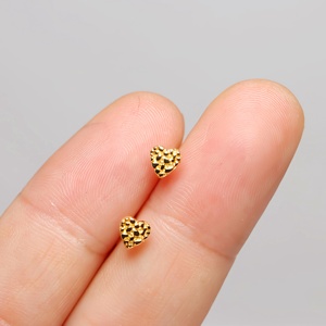 Anello da <span class=keywords><strong>naso</strong></span> a forma di cuore a L da 5 mm in ottone placcato <span class=keywords><strong>argento</strong></span>, alla moda, per donna, ideale per feste - Product Image 4