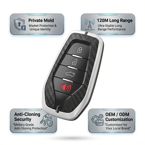 Control Remoto <span class=keywords><strong>de</strong></span> Alarma para Auto <span class=keywords><strong>con</strong></span> Código Variable E696 HCS301 Anti-clonación - Product Image 1