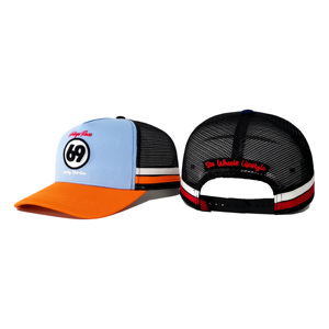 หมวกเบสบอลตาข่ายแบบปรับได้ 5 แผง สีทูโทน ปักลายปักโลโก้ด้านหน้าและด้านหลังตามสั่ง สำหรับผู้ชายและผู้หญิง - Product Image 6