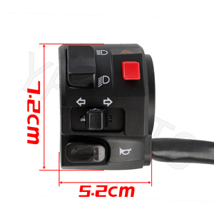YHMOTO 22mm Universal Motorcycle Handlebar Switch Horn Turn Signal Button Interruptor for MopedTuning - Product Image 6