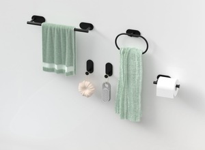 Set Perlengkapan Kamar Mandi 5 Buah Gantungan Handuk Cincin Handuk Tempat Tisu Toilet Gantungan Jubah Bahan Stainless Steel Perlengkapan Aksesori Kamar Mandi - Product Image 5