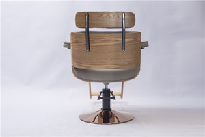 Chaises de <span class=keywords><strong>salon</strong></span> de coiffure uniques de style <span class=keywords><strong>italien</strong></span>, avec base en éponge haute densité, peinture dorée, couleur or et accoudoirs en bois massif - Product Image 6