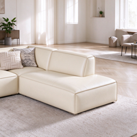 Canapé certifié CE, mobilier de luxe pour appartement, canapé modulaire confortable en cuir véritable avec structure en bois, imperméable