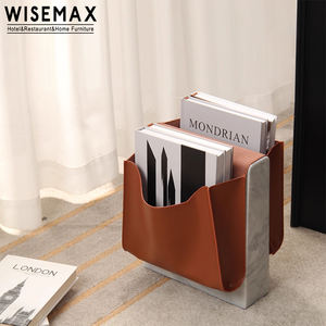 WISEMAX MUEBLES Sofás <span class=keywords><strong>de</strong></span> mármol natural italiano Mesa <span class=keywords><strong>de</strong></span> esquina Decoración para sala <span class=keywords><strong>de</strong></span> estar Mesa auxiliar con almacenamiento Revistero <span class=keywords><strong>Estuche</strong></span> para libros - Product Image 1
