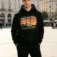 Hoodie oversized longgar untuk pembentukan merek, pasokan massal, cocok untuk grafis, dicetak dalam jumlah besar dengan teknik cetak inkjet digital langsung.