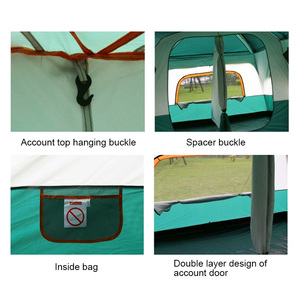 Tente de <span class=keywords><strong>camping</strong></span> familiale 3 saisons 2 chambres 1 séjour extérieur 210D Oxford - Product Image 5