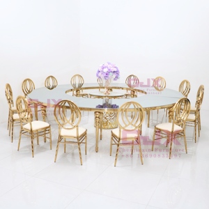 Muebles Modernos Apilables para Habitaciones <span class=keywords><strong>de</strong></span> Hotel, <span class=keywords><strong>Sillas</strong></span> <span class=keywords><strong>y</strong></span> <span class=keywords><strong>Mesas</strong></span> Chiavari <span class=keywords><strong>de</strong></span> Metal Dorado <span class=keywords><strong>de</strong></span> Lujo para Banquetes, Bodas <span class=keywords><strong>y</strong></span> Eventos - Product Image 3
