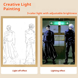 Cornice Luminosa LED Anime con Immagine di Jujutsu Kaisen Gojo Satoru per Esposizione su Scaffale - Product Image 5