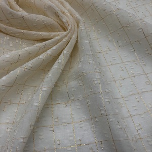 <span class=keywords><strong>Tissu</strong></span> Jacquard en Brocade 100% Polyester métallique, 50 m, <span class=keywords><strong>tissu</strong></span> en <span class=keywords><strong>or</strong></span> <span class=keywords><strong>blanc</strong></span> pour vêtement - Product Image 2