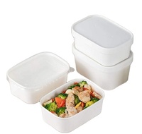 750ML Kraft Paper Rectangular Food Storage Box Container with Lid