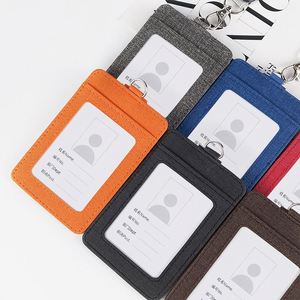 High Quality Personalized Leather <b>Photocard</b> <b>Holder</b>, Business PU Card <b>Holder</b> With Lanyard - Product Image 3