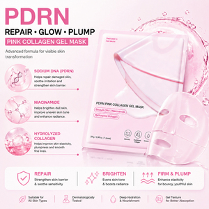 Mascarilla Facial de Gel de Colágeno Rosa con ADN de Salmón PDRN para una <span class=keywords><strong>Piel</strong></span> Radiante - Elasticidad, Hidratación, Reafirmación y Humectación - Product Image 4
