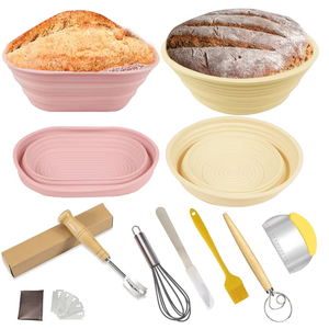 Panier d'épreuvage en silicone pour pain au levain, <span class=keywords><strong>kit</strong></span> de démarrage pour pain au levain - Product Image 1