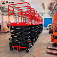 Plateforme de travail aérienne autopropulsée électrique mini-ciseaux 300 kg, hauteur de travail 5 m, 5,9 m, 6,8 m