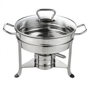 Unique Style Hotel And Restaurant Catering Item Unique Designs Rounded Stainless Steel Chafing Dish Buffet <b>Food</b> <b>Server</b> - Product Image 1