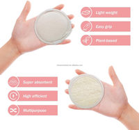 Éponges naturelles en luffa 6.5cm pour le nettoyage du visage, gant de douche, brosse, sac, exfoliant, nettoyage efficace du visage