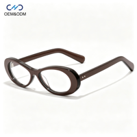 Lunettes de vue pour femmes GL6791, design féminin et vintage, monture ovale en acétate, monture intégrale rétro, lunettes optiques à monture complète