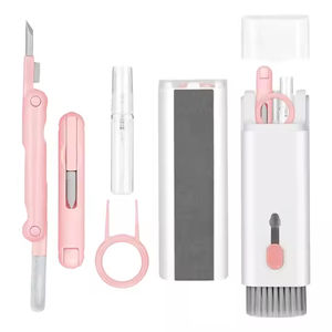 Kit de <span class=keywords><strong>nettoyage</strong></span> en plastique multifonctionnel 7-en-1 pour <span class=keywords><strong>Apple</strong></span> <span class=keywords><strong>Airpods</strong></span> iPhone objectif de caméra écouteurs Kit d'outils de réparation de clavier d'ordinateur portable - Product Image 1