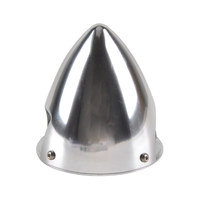 Spinner en aluminium poli argenté de 49 mm avec alésage de 10 mm pour avion RC 50-120CC, couleur personnalisée, prêt pour OEM, vente en gros, avec kit de boulons M5