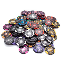 Jetons de Poker Professionnels en Argile et en Céramique de 14 Grammes, Personnalisables avec Impression