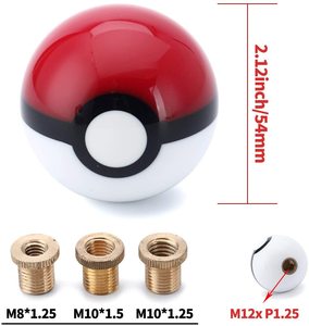 PUERXIN — bouton de changement, accessoire d'intérieur de voiture, diamètre 54mm, Modification universelle, PokeBall - Product Image 3