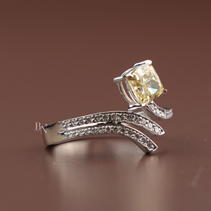 Bague de fiançailles de luxe en diamant de laboratoire de 1,4 carat, bijoux de mariée haut de gamme pour femmes en argent, or 10 carats, or 14 carats, or 18 carats - Product Image 2