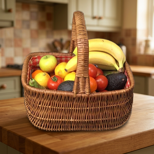 Cestas de Almacenamiento Plegables Ecológicas de Mimbre - Cestas Multifuncionales para Cosecha y Recolección de Verduras y Frutas, Talla L - Product Image 2