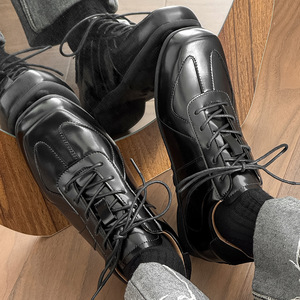 Chaussures de course tendance en cuir véritable pour hommes 2026 – Baskets décontractées en cuir de vachette pleine fleur, style marche, pour la vie quotidienne - Product Image 2