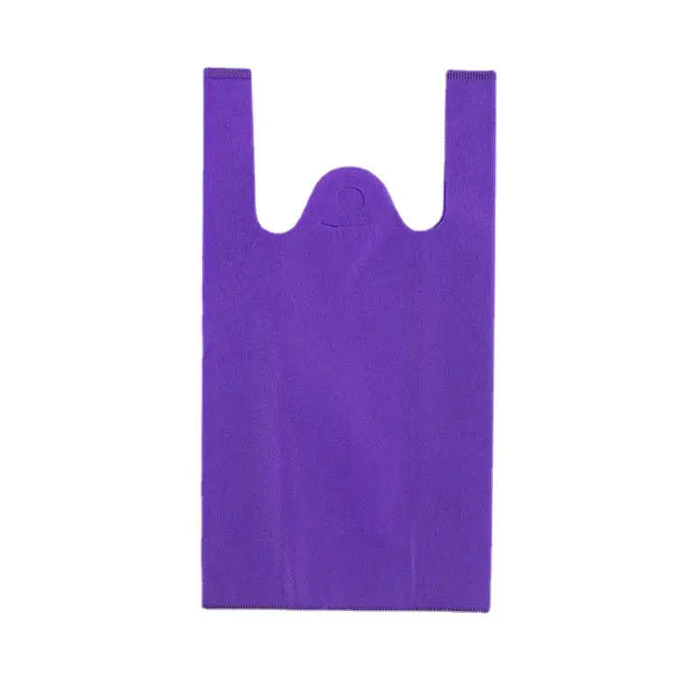 YC High Quality Large Capacity Eco-Friendly Custom Grocery Shopping Non-Woven Packaging Bags with PP Handle Biodegradable