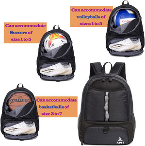 Grand <span class=keywords><strong>sac</strong></span> de sport avec porte-ballon séparé et compartiment à chaussures idéal pour le <span class=keywords><strong>basket</strong></span>-<span class=keywords><strong>ball</strong></span>, le football, le volley-<span class=keywords><strong>ball</strong></span>, la natation et la gymnastique. - Product Image 3