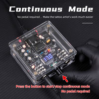 Alimentation électrique numérique pour tatouage en acrylique transparent, tension réglable, double sortie