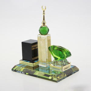 Decoraciones islámicas de cristal personalizadas modelo Kelbai de 13*12*8 cm, entrega al por mayor, en stock, regalos de Eid de gran venta. - Product Image 3