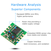 WitMotion WT61C-TTL Accéléromètre à résolution 3 axes 16 bits Gyroscope IMU et inclinomètre à deux axes Capteur de plate-forme à haut niveau