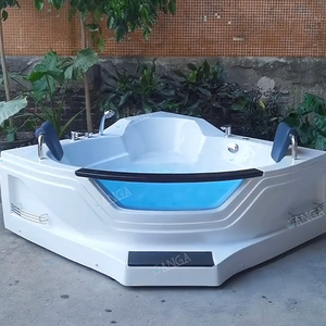 Baignoire d'hydromassage d'angle 2 personnes Kit de jet d'air Baignoire de massage Baignoire Jakuzi Baignoire Jakuzzy Baignoires et bains à remous <span class=keywords><strong>Jacussi</strong></span> - Product Image 3