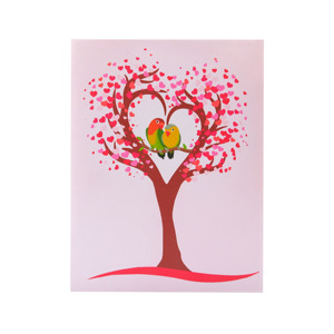 Laser Cut <b>Handmade</b> <b>Paper</b> Handicraft for Thanksgiving Vietnam Style 3D Pop-up Animal Bird Couple Tree Custom - Product Image 3