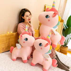 Peluche licorne super douce Kawaii avec rembourrage en coton PP et doublure en maille pour bébé, enfant, coussin de sommeil, poupée - Product Image 3
