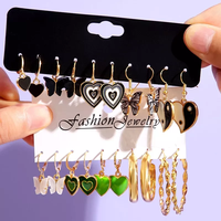 Parures de Bijoux Tendance : Boucles d'Oreilles en Métal Doré pour Femme, Gouttes Circulaires Géométriques à Perles