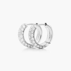 Designer 925 Sterling Silver Gold Plated Moissanite Hoop <b>Earrings</b> Brilliant Sparkling Premium Luxury <b>Fine</b> Jewelry Stylish Women - Product Image 2