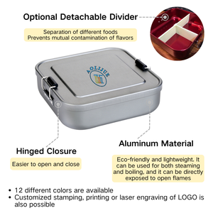 Bbq Bento Box Boîte À Lunch En Aluminium Nouveau Design Récipient Alimentaire Personnalisé Antiadhésif Ustensiles <span class=keywords><strong>De</strong></span> Cuisine Camping Pique-Nique <span class=keywords><strong>Vaisselle</strong></span> - Product Image 4
