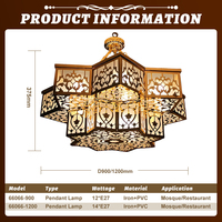 Lampe islamique personnalisée pour mosquée, lustre LED suspendu pour salle de prière, villa