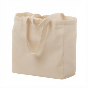 Sac fourre-tout réutilisable en toile de coton pour femmes, extra-large, personnalisable avec logo, sac fourre-tout en toile vierge avec poches et fermeture éclair - Product Image 1