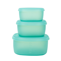 Conteneur alimentaire réutilisable en silicone, 200 ml, 300 ml, 600 ml, boîte de conservation transparente pour soupes et fruits, garde au frais