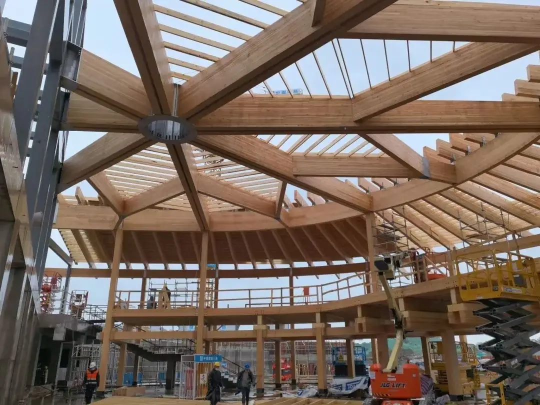 木材ビーム建設フレーム環境に優しい建物天井用