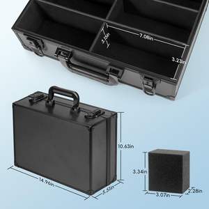 Boîte de rangement en aluminium 3x4 pour cartes rigides, capacité de <span class=keywords><strong>600</strong></span>+ toploaders, organiseur de rangement pour cartes de sport, réutilisable - Product Image 5