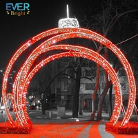 Éclairage d'arche de rue LED PVC IP65 étanche multicolore à lumière constante/clignotante pour Halloween, Noël et le Nouvel An en extérieur