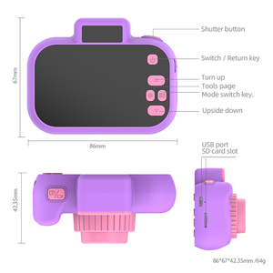 Cámara de juguete para niños, cámara portátil para niños pequeños, cámara de vídeo Digital con pantalla HD de 2 pulgadas para regalo de niños - Product Image 6