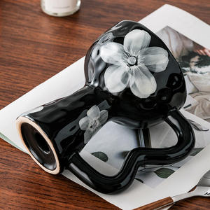 Tasses à café en céramique japonaise simples, tasses créatives Instagram pour le petit-déjeuner, ensemble de tasses à thé pour la maison - Product Image 2