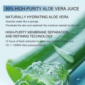 Gel de <span class=keywords><strong>Aloe</strong></span> Vera puro, crema facial hidratante, elimina las <span class=keywords><strong>cicatrices</strong></span> del acné, Gel calmante orgánico de <span class=keywords><strong>Aloe</strong></span> Vera <span class=keywords><strong>para</strong></span> el cuidado de la piel - Product Image 4
