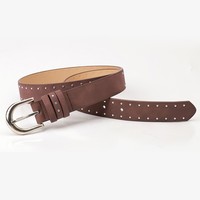 Ceinture Western pour femme en similicuir PU à clous, boucle ardillon, style cowgirl décontracté pour jeans